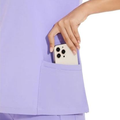 Women V Style Top and Cargo Pants Scrubs Set