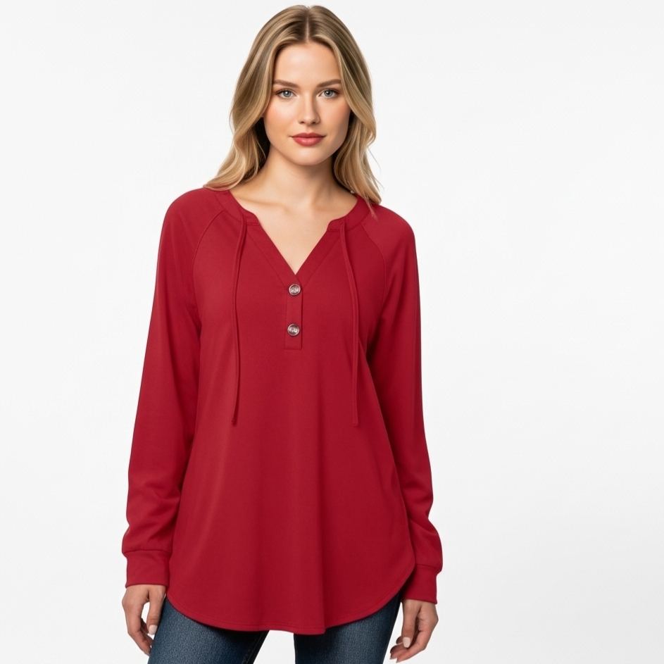 Plaid Tunic Hoodie Loose Fit Pullover