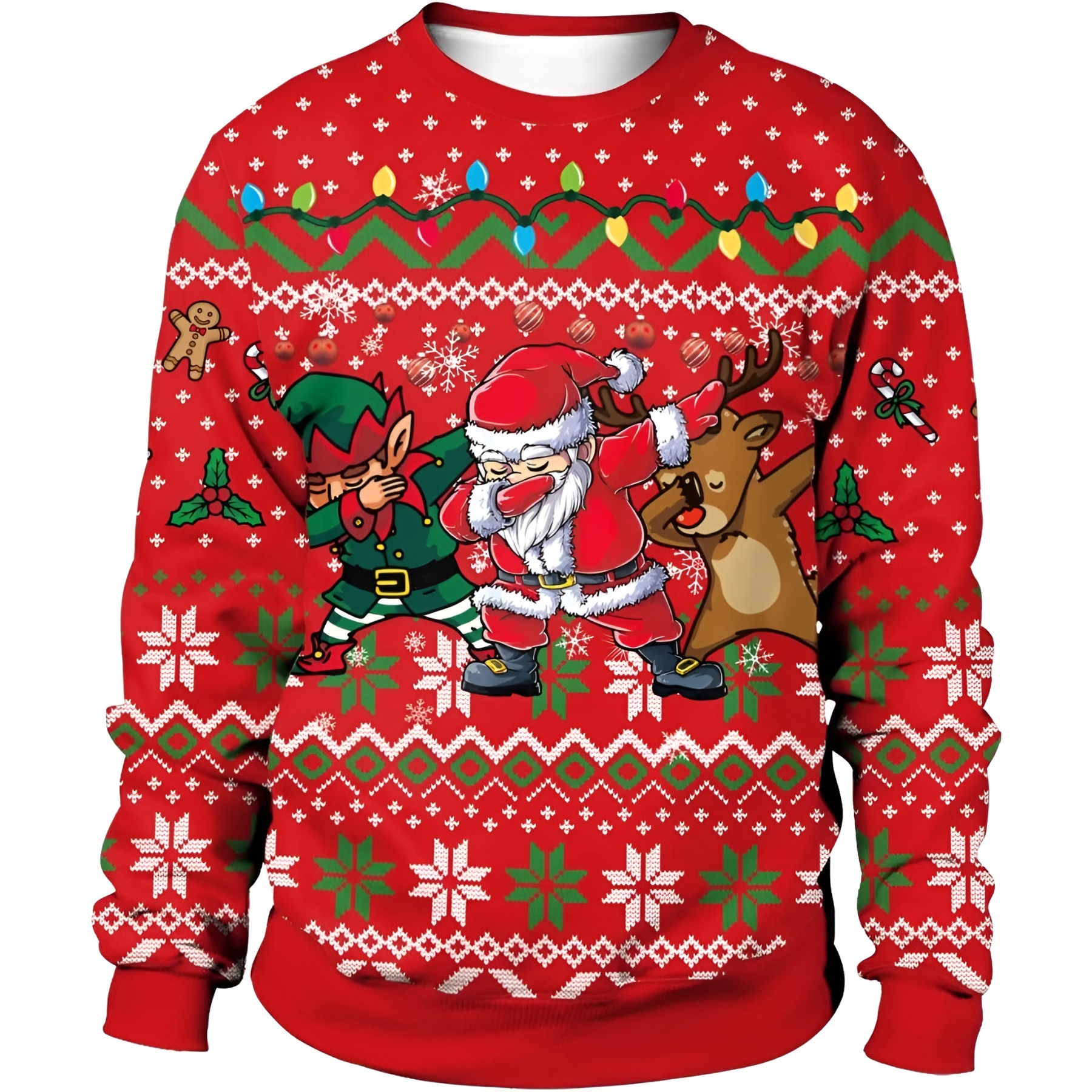 Christmas Long Sleeve Pullover Sweatshirts For Men and Women