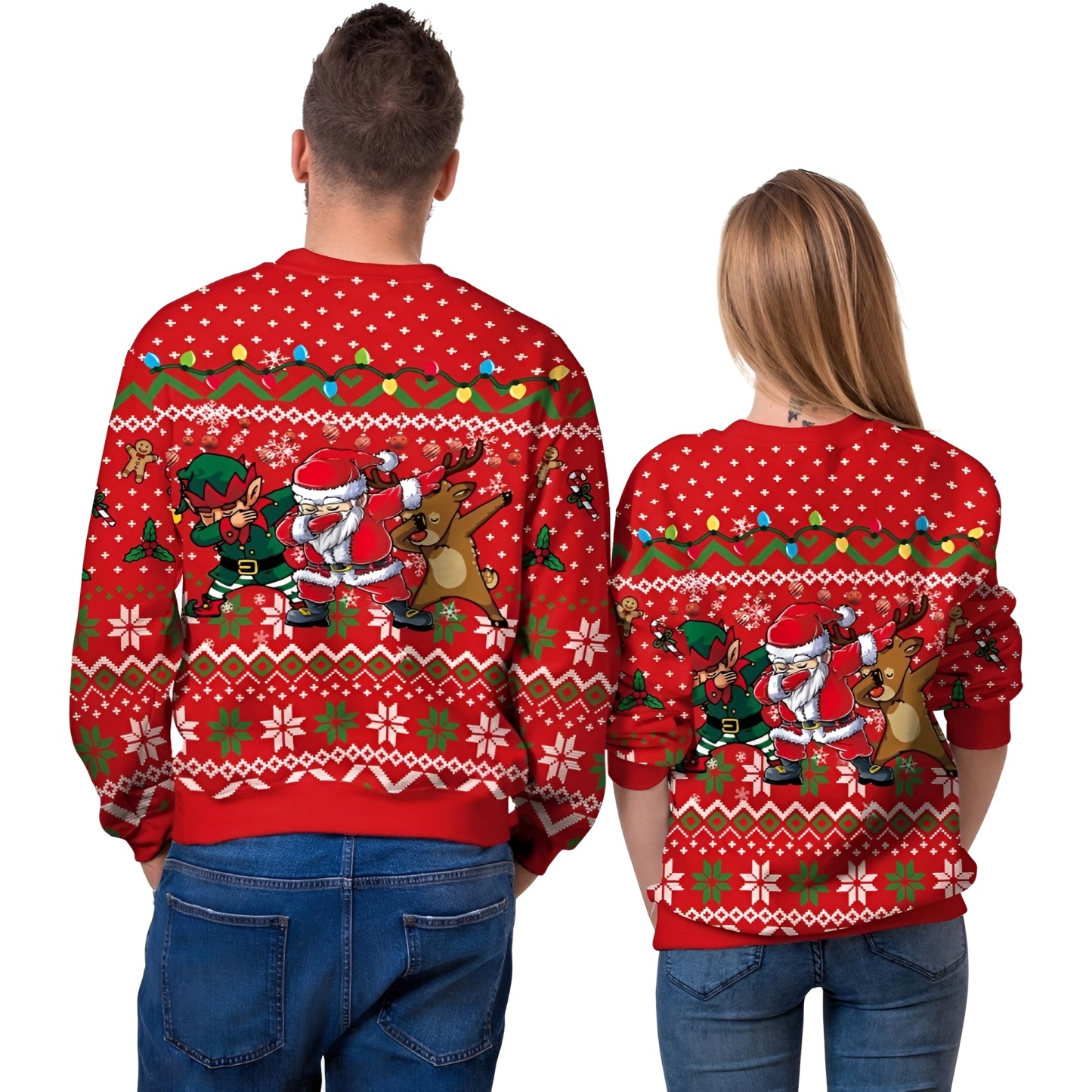 Christmas Long Sleeve Pullover Sweatshirts For Men and Women