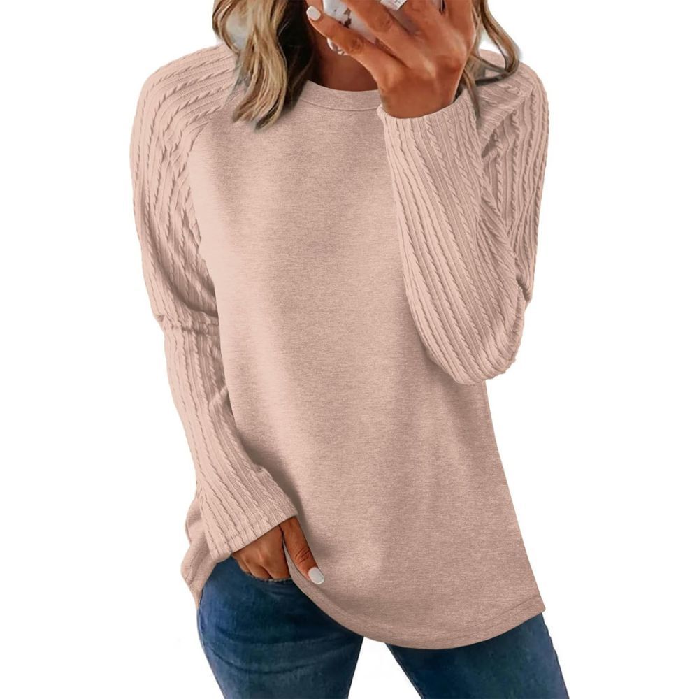 Long Sleeve Shirts for Women's Crewneck Oversized Sweatshirt Tunic Tops