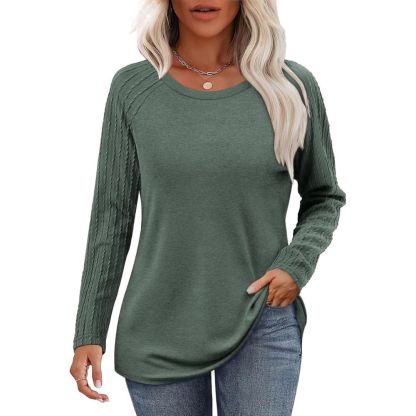 Long Sleeve Shirts for Women's Crewneck Oversized Sweatshirt Tunic Tops