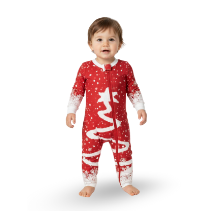Christmas Tree And Snowflake Print Family Matching Pajama Set