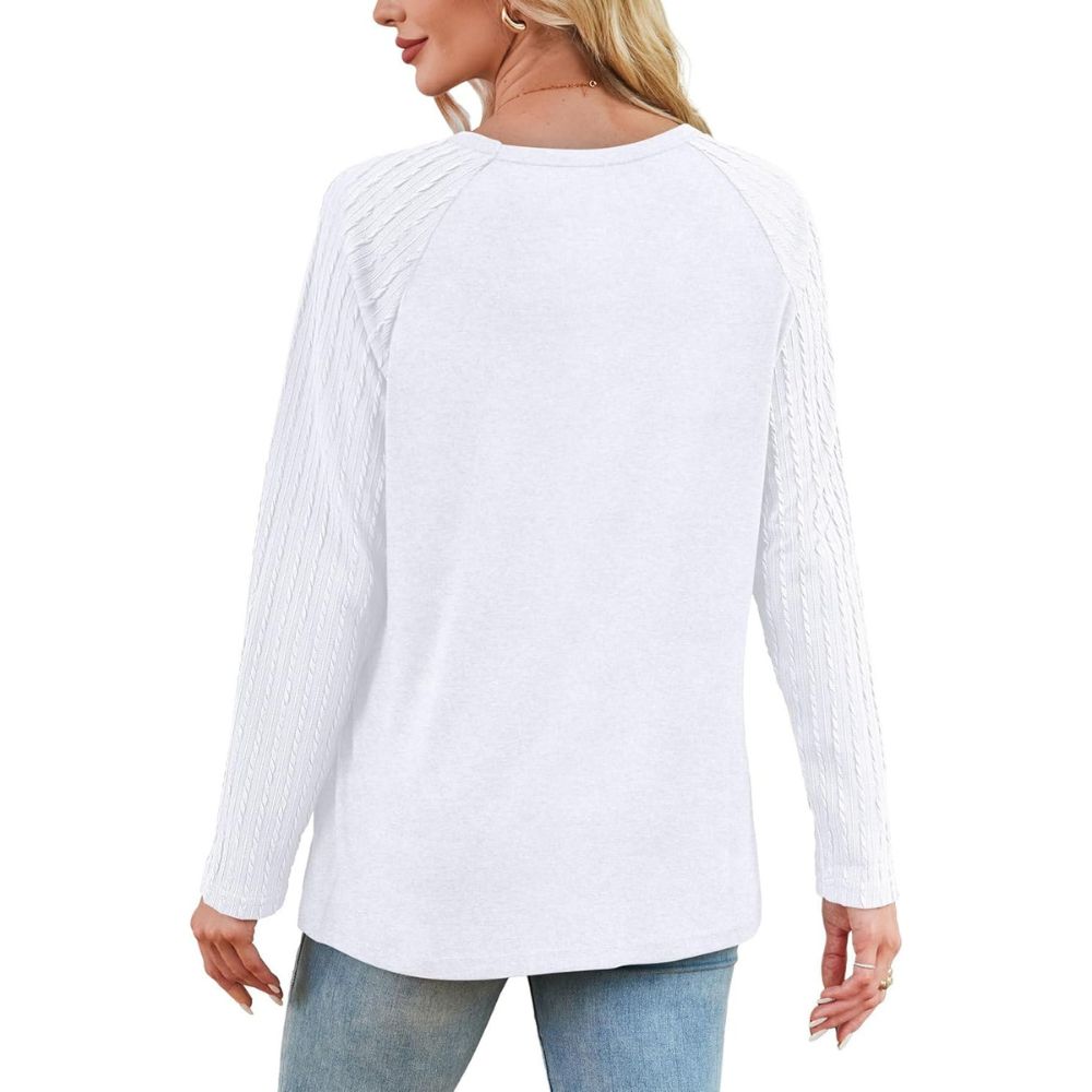 Long Sleeve Shirts for Women's Crewneck Oversized Sweatshirt Tunic Tops