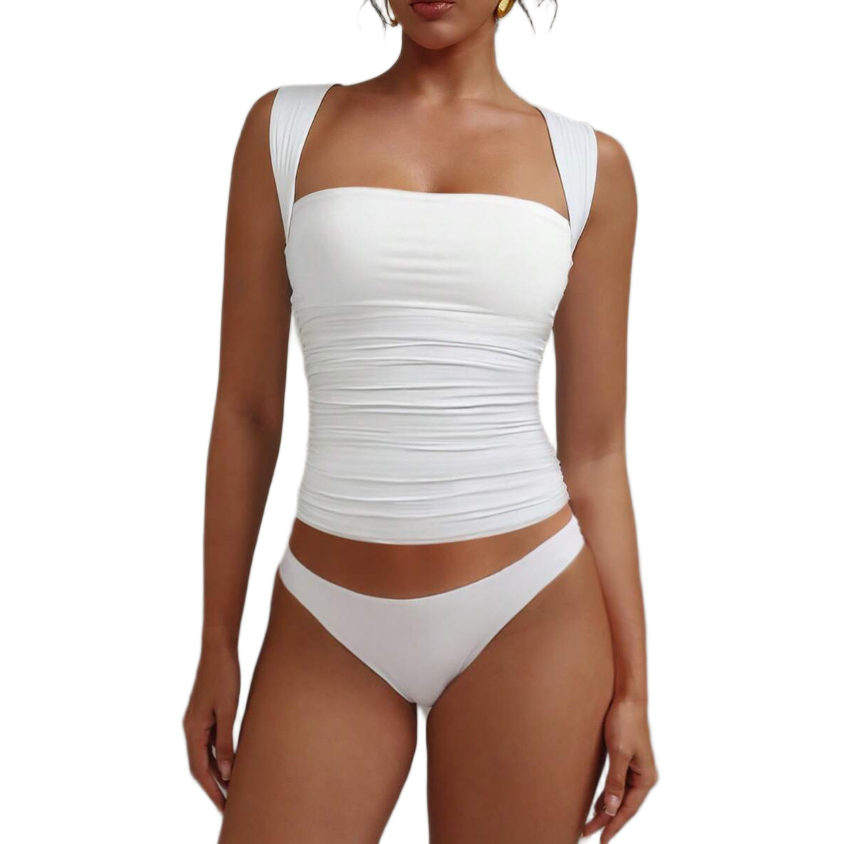 Casual Fitted Sleeveless Collared Camisole Top For Women