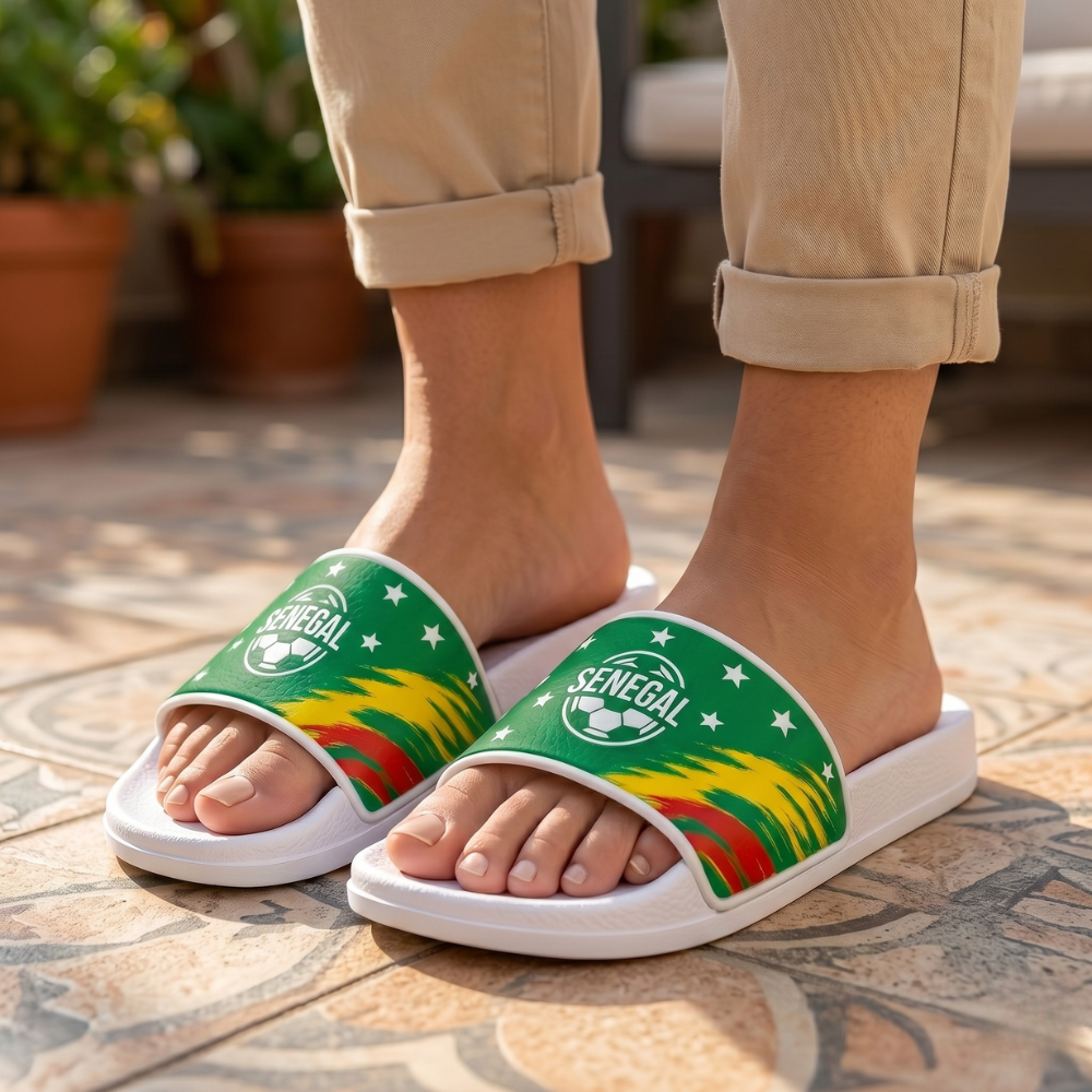 World Cup 2026 Senegal Football Fan Printed Slippers