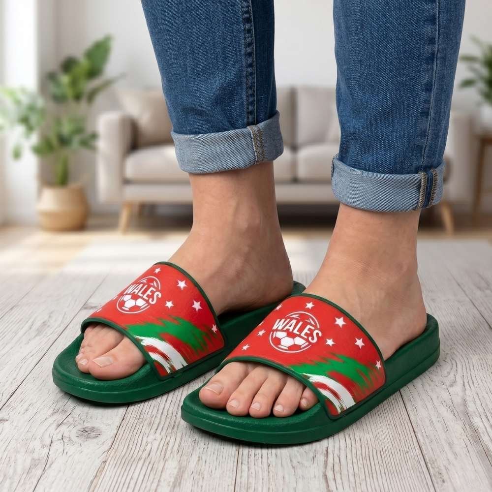 World Cup 2026 Wales Football Fan Printed Slippers