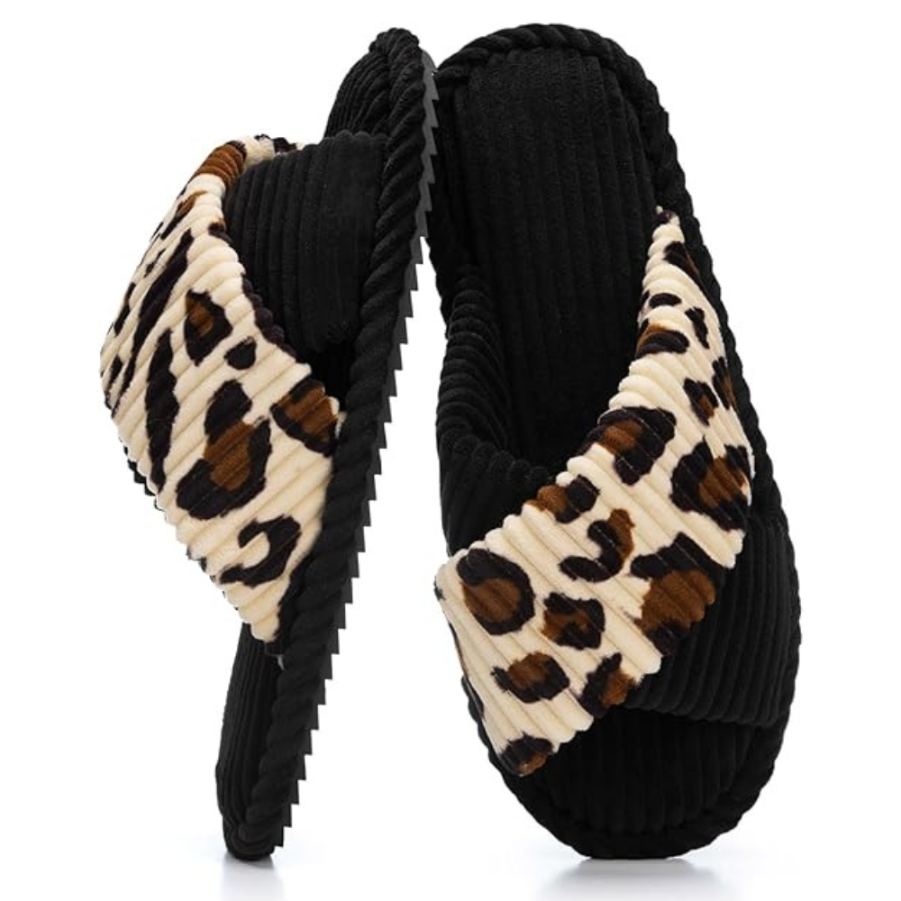 Women Memory Foam Open Toe Crossband Slides