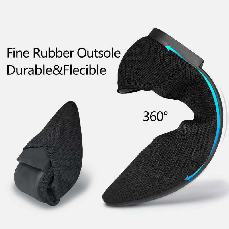 Textured Knit Slip On Flats With Memory Foam Insole