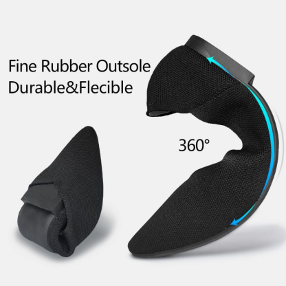 Textured Knit Slip On Flats With Memory Foam Insole