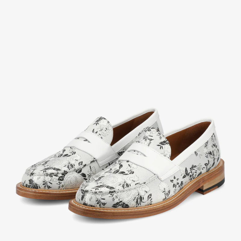 Check Canvas And Leather Blake Stitch Loafer