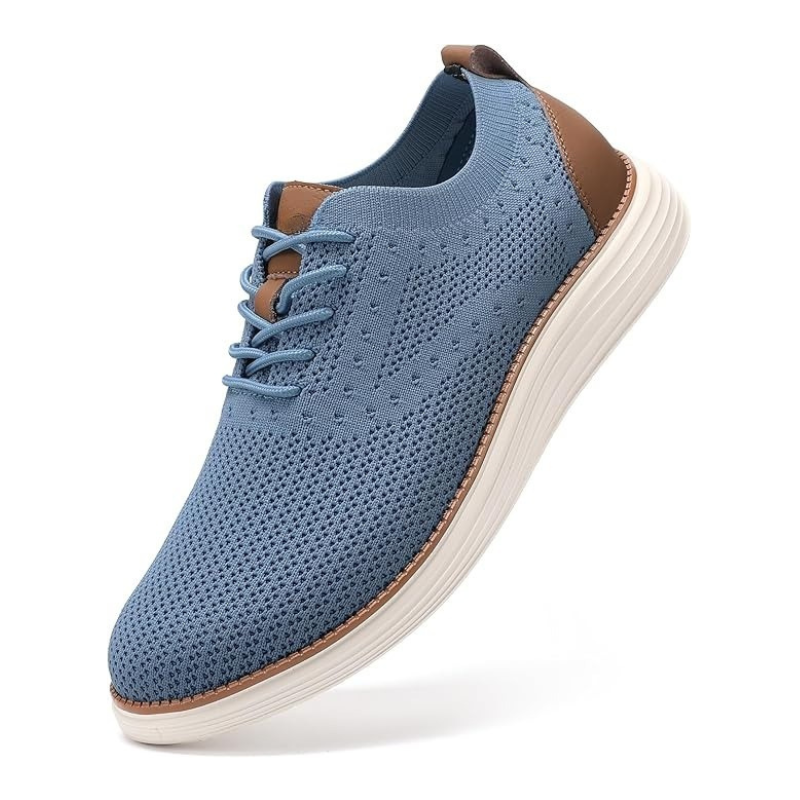 Knit Lace Up Sneakers With Cushioned EVA Sole
