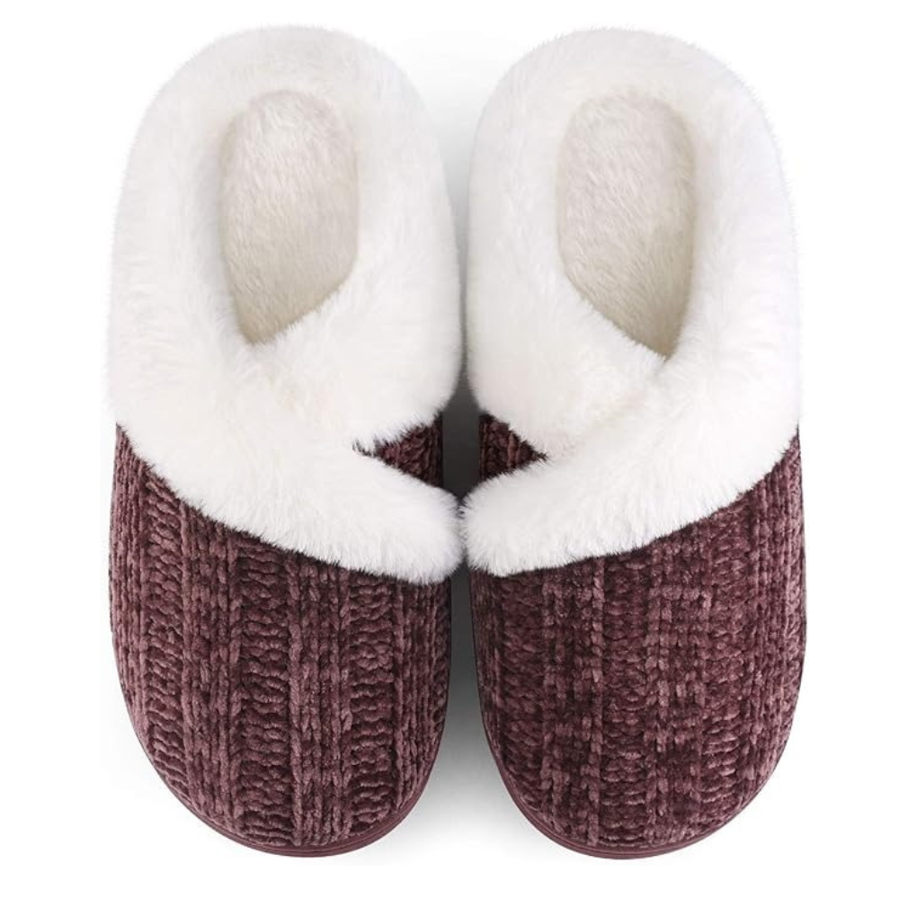 Furry Fleece Lined Slippers For Women