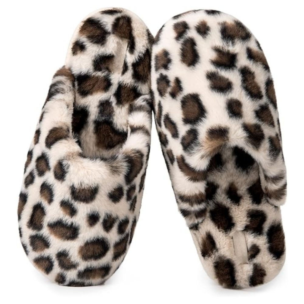 Womens Plush Slip On Scuff Slippers