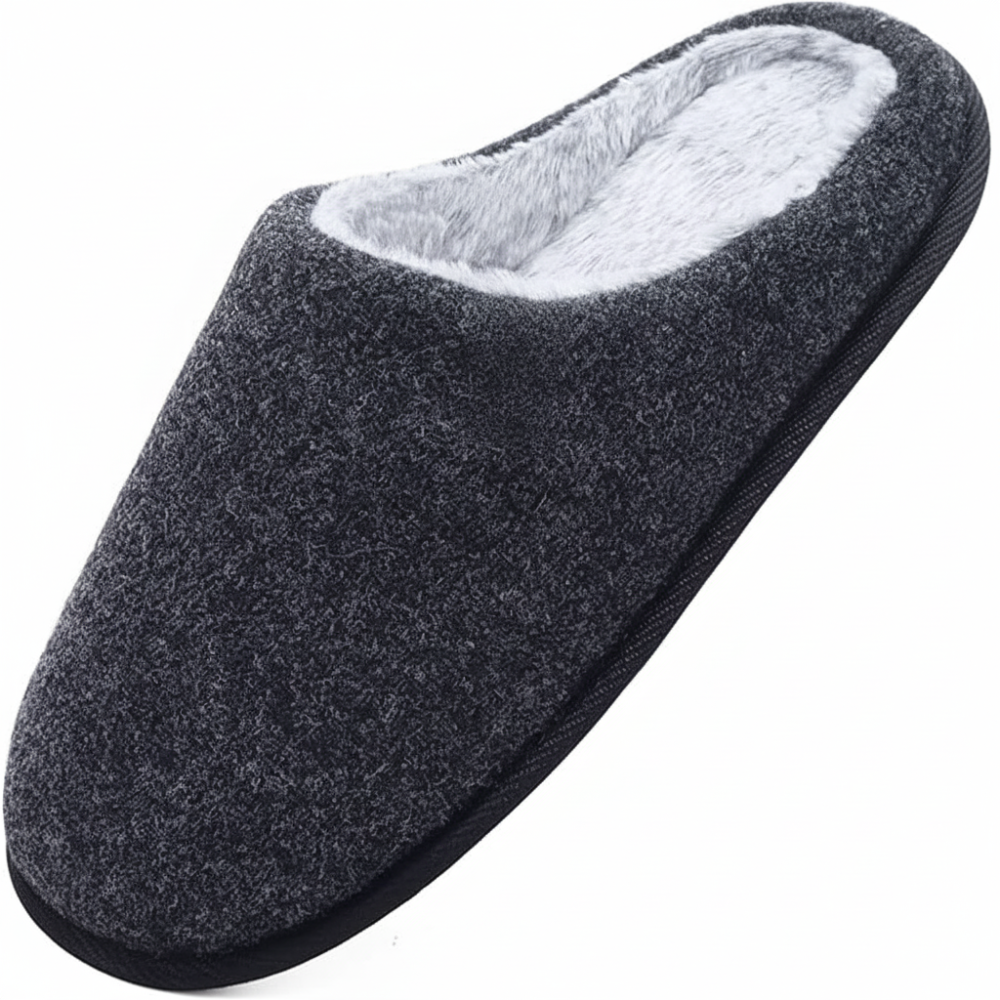 Mens Cozy Memory Foam scuff Slippers Slip