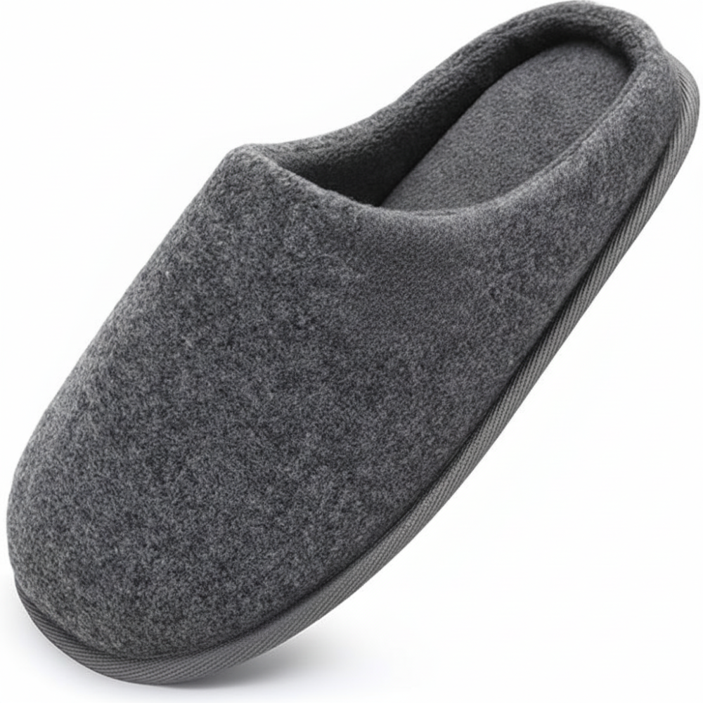 Mens Cozy Memory Foam scuff Slippers Slip