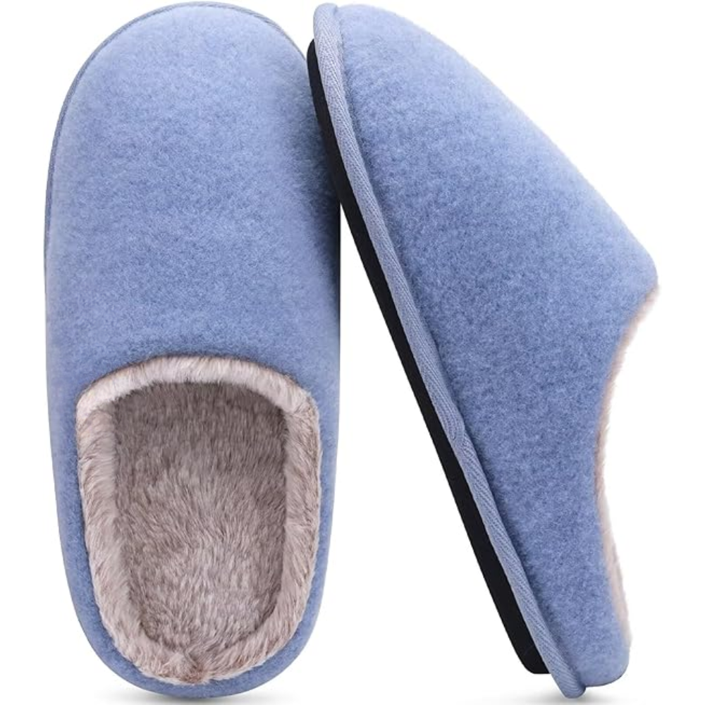 Casual Slip On Plaid House Slippers With Memory Foam