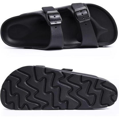 Women Lightweight Foam Slides Sandals with Adjustable Buckle