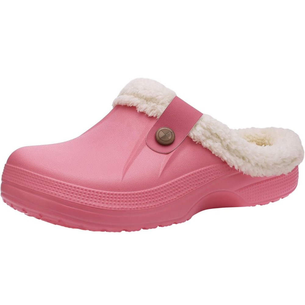 Waterproof Fur Lined Clogs With Memory Foam Cushioning