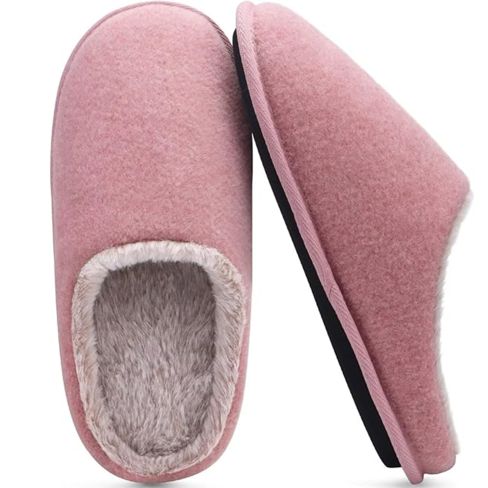 Casual Slip On Plaid House Slippers With Memory Foam