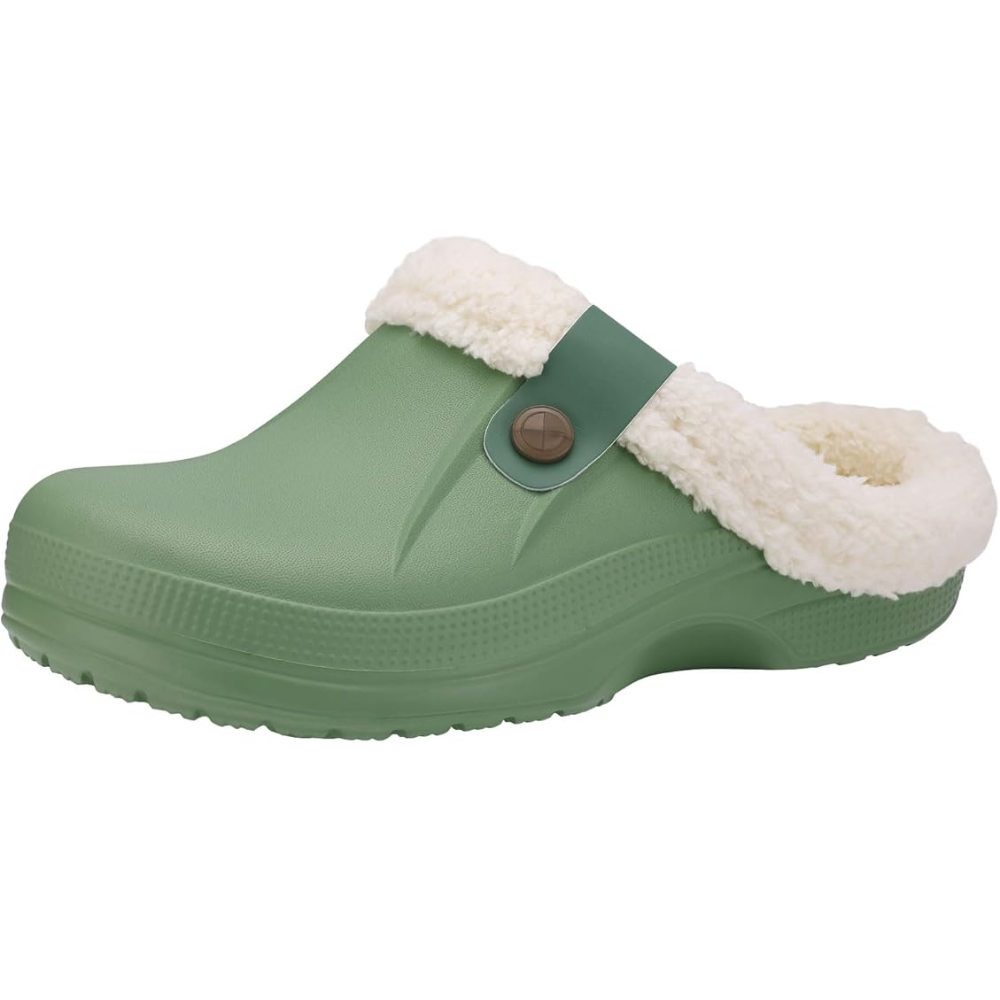 Waterproof Fur Lined Clogs With Memory Foam Cushioning