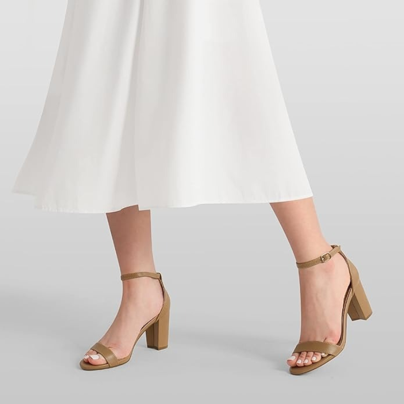 Adjustable Strap Block Sandals With Open Toe Design For Comfort