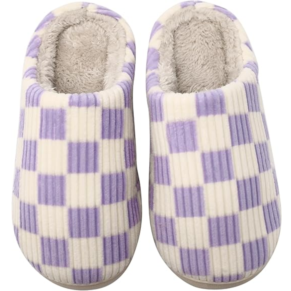 Warm Casual Slippers With Plush Faux Fur Lining