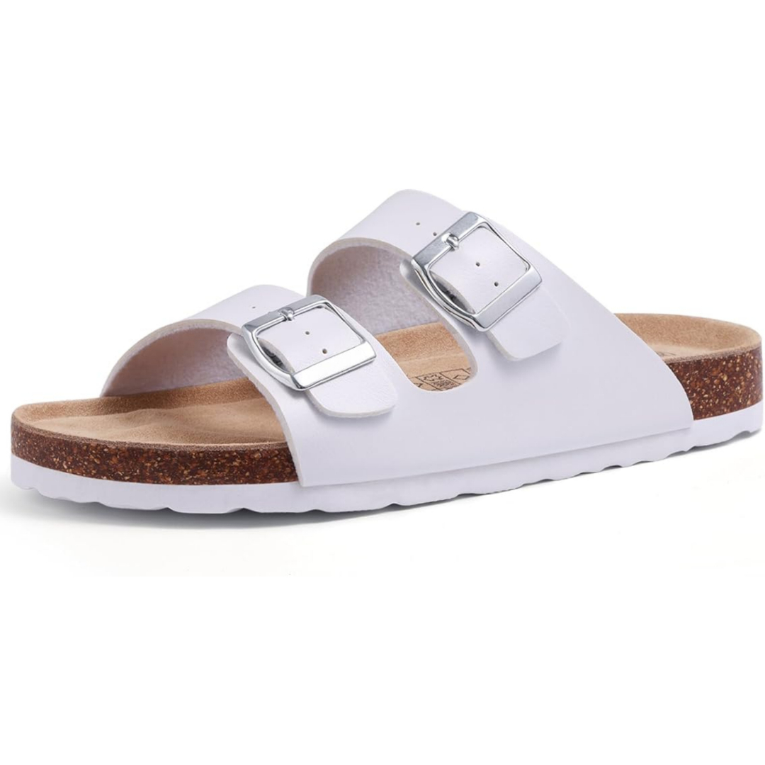 Cork Foot bed Arch Support Slide Sandal With Adjustable Buckle for Men And Women