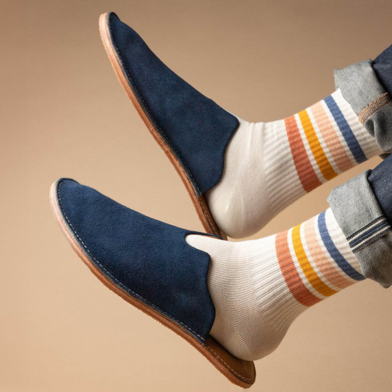 Soft Suede Leather Slip On Slippers With Open Back Design