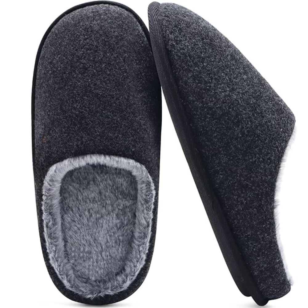 Casual Slip On Plaid House Slippers With Memory Foam