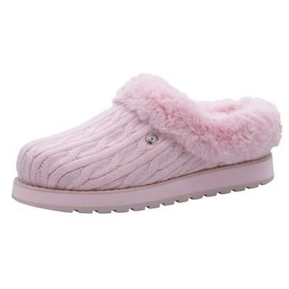 Faux Fur Lined Warm Slippers For Women In Winter