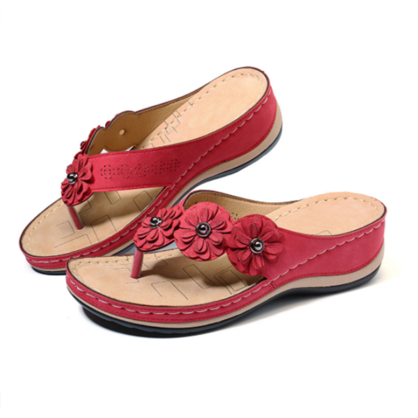 Flower Clip Toe Beach Sandals-My Comfy Sandal
