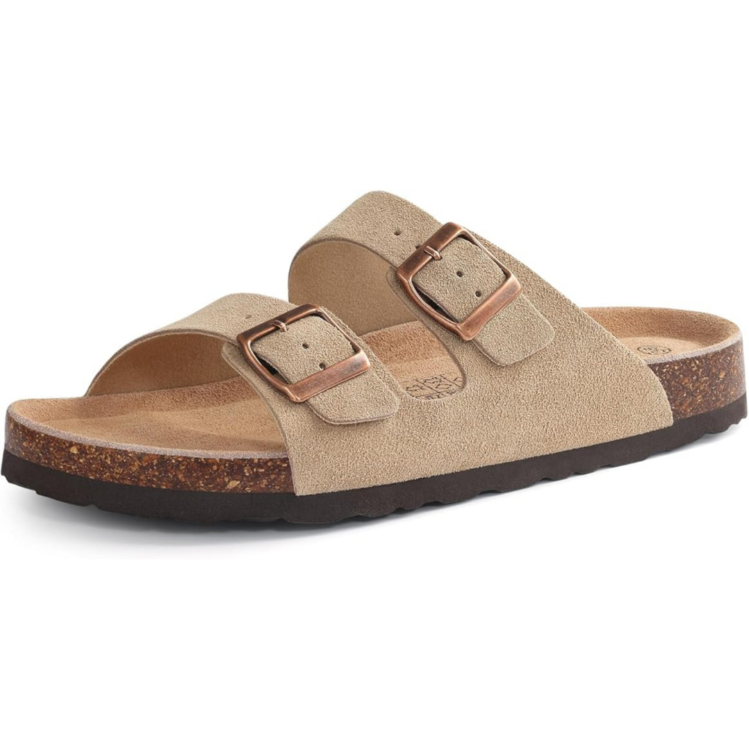 Cork Foot bed Arch Support Slide Sandal With Adjustable Buckle for Men And Women