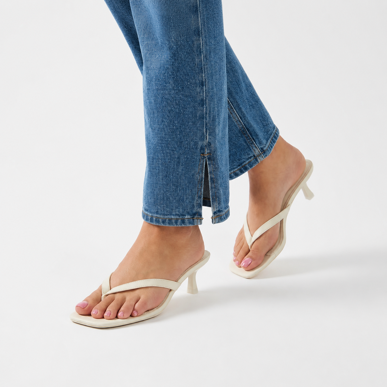 Kitten Sandals with Cushioned Insole and Non Slip Sole for Women