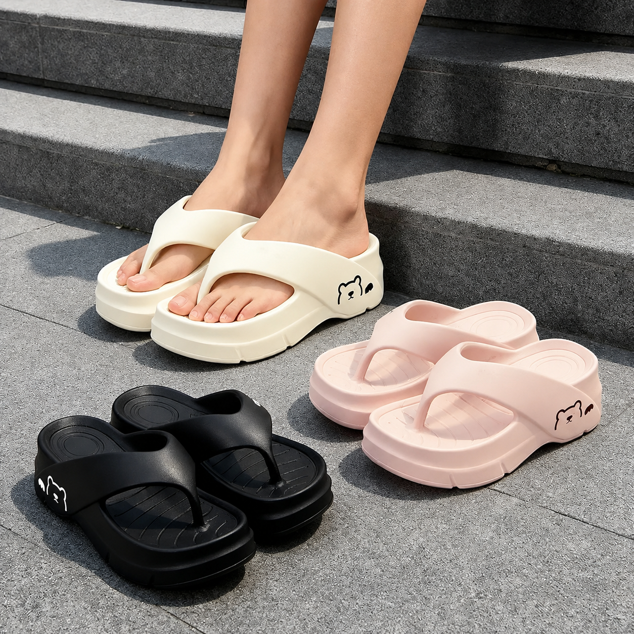 Casual Slip On Wedge Sandals with Non Slip Sole for Women