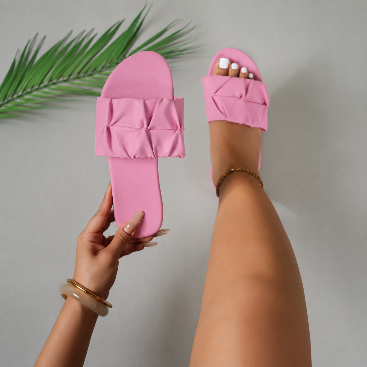 Casual Boho Bohemian Flat Slide Sandals For Women