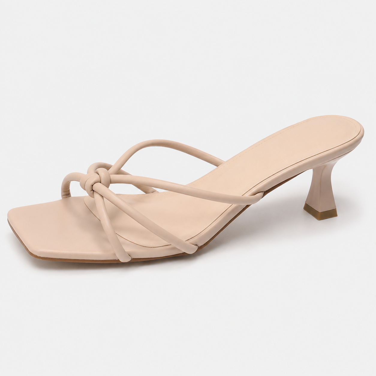 Strappy Knotted Sandals with Cushioned Design for Party and Summer Wear for Women
