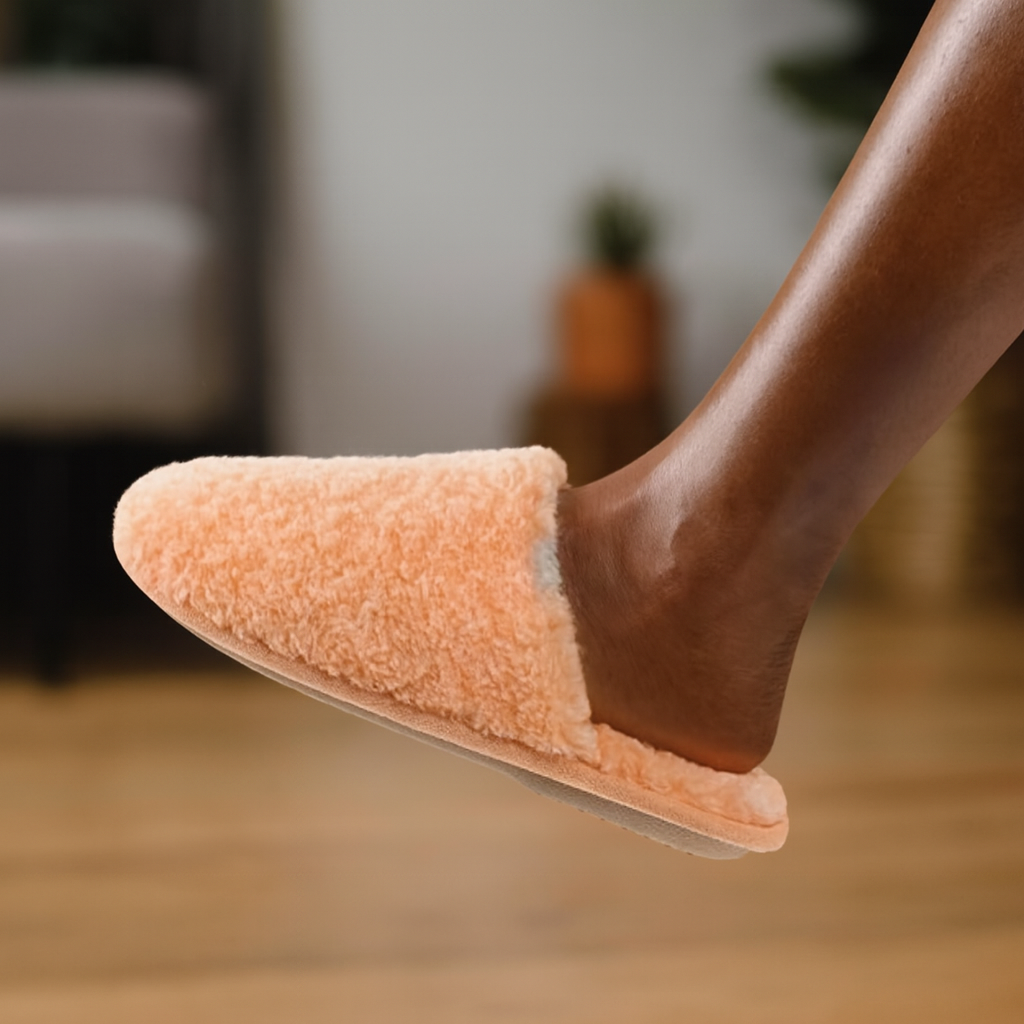 Women Fuzzy Slip On Memory Foam Indoor Slippers