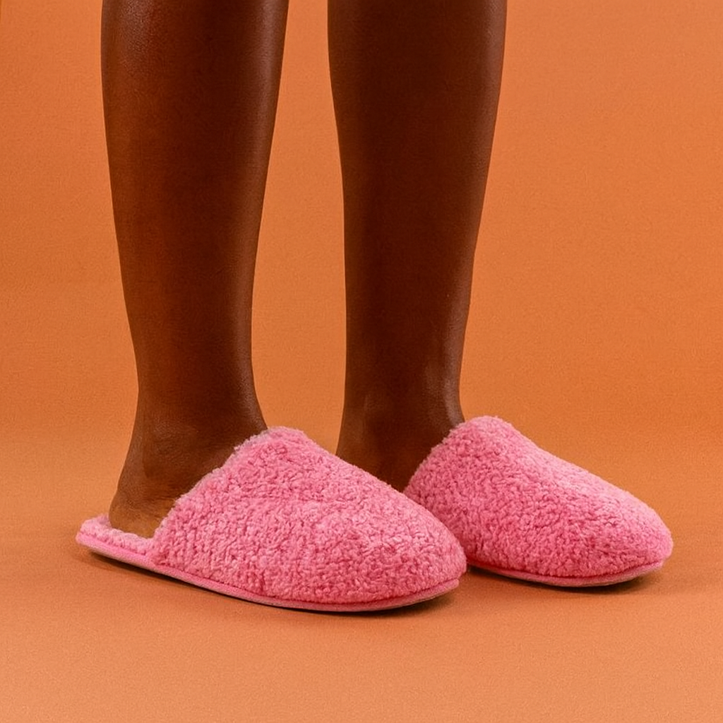 Women Fuzzy Slip On Memory Foam Indoor Slippers