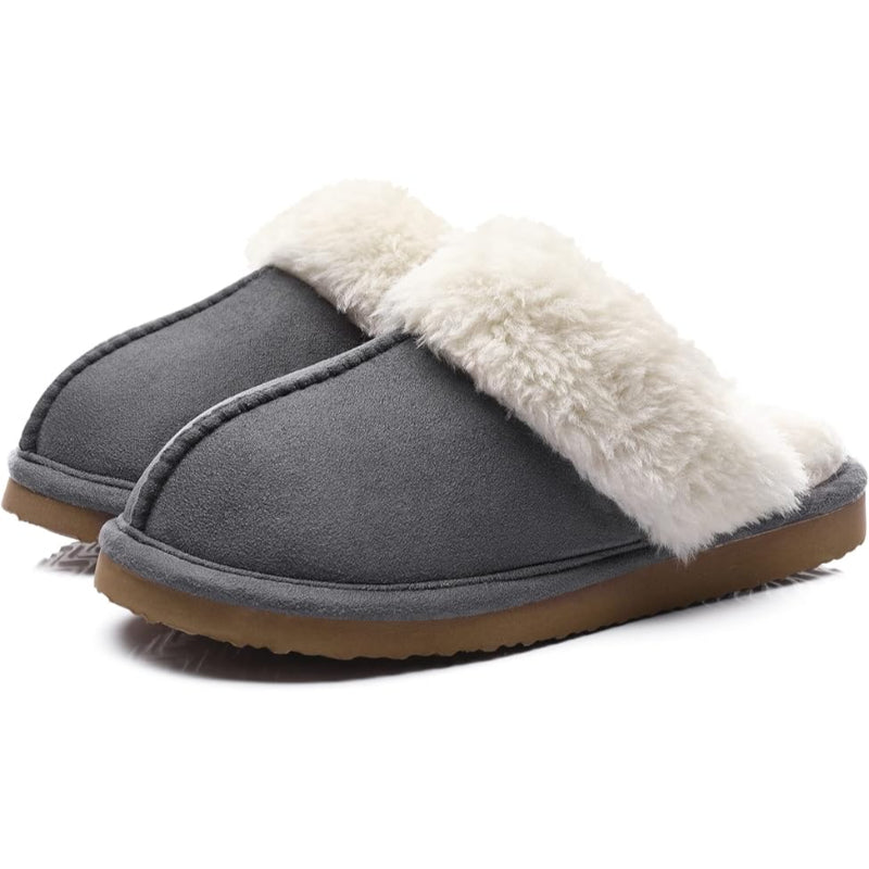 Cozy Fleece Lined Suede Plush Slippers-My Comfy Sandal