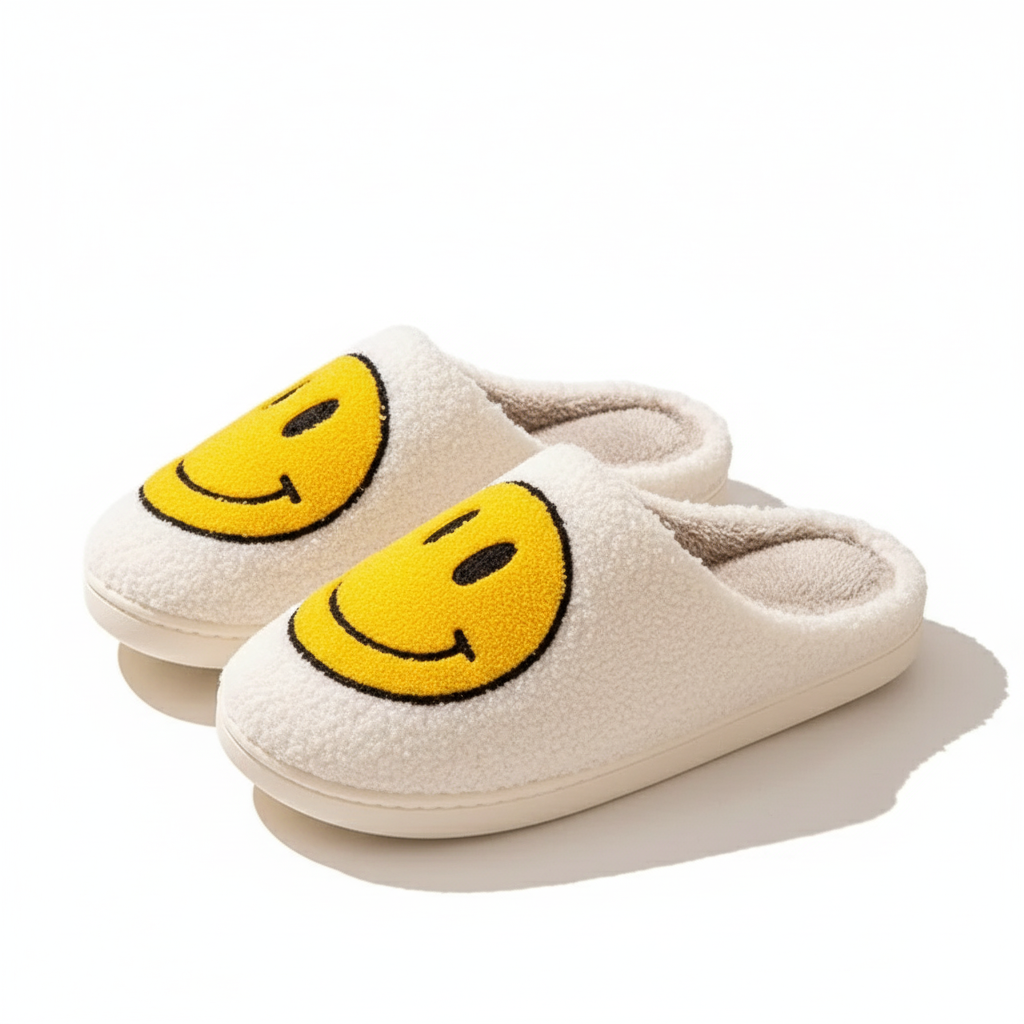 Smile Printed Slippers For Indoor And Outdoor Wear