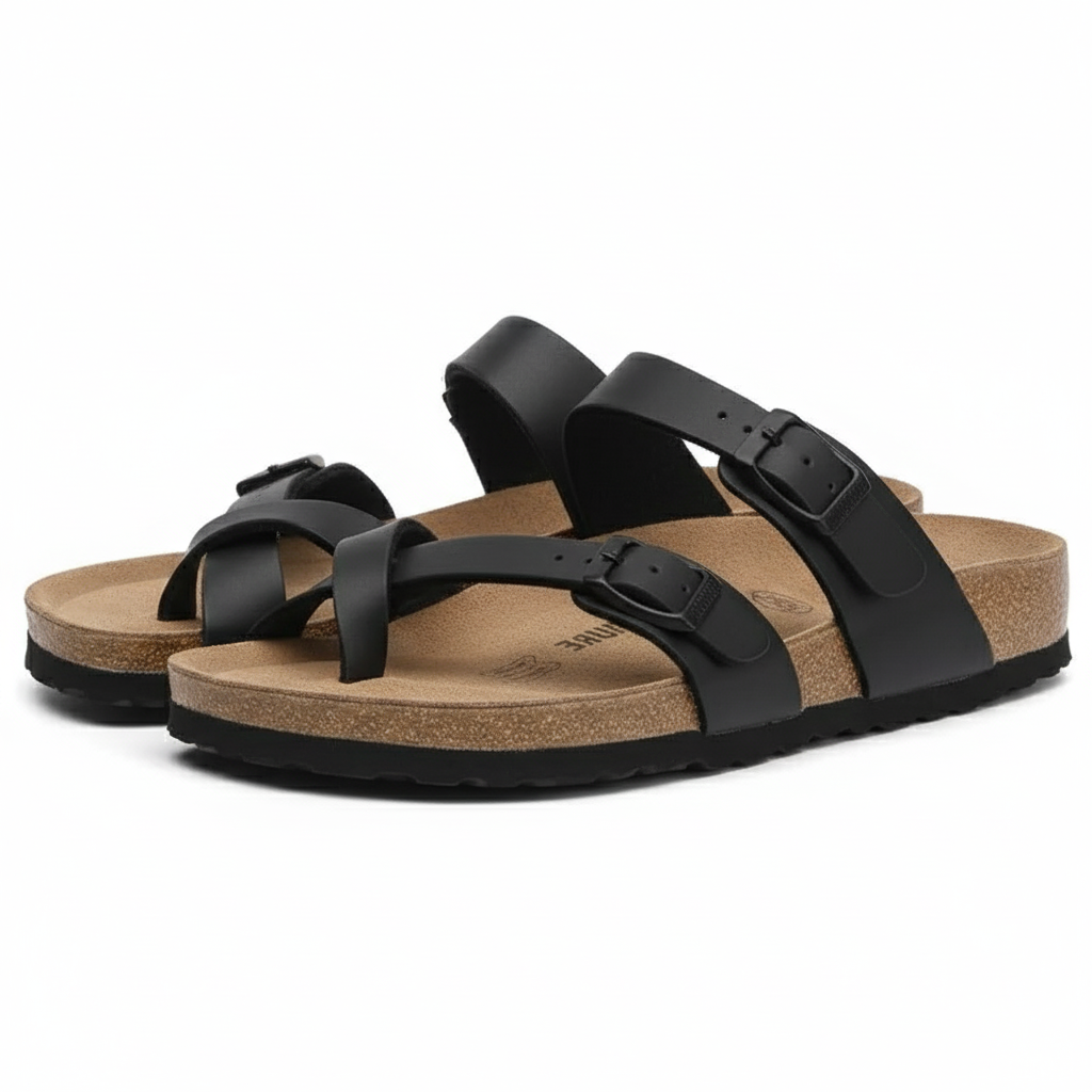 Women Open Design Clogs With Buckle Closure