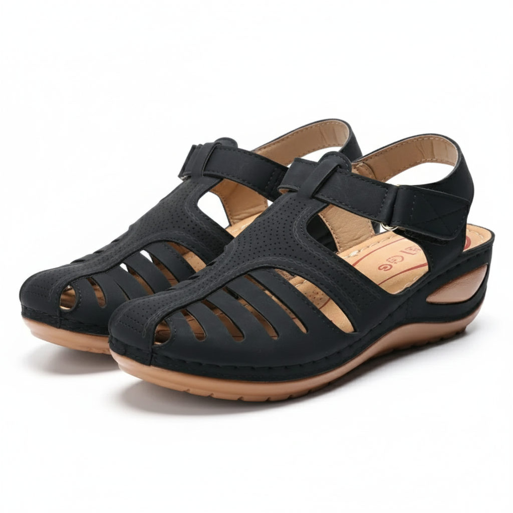 Lightweight Hook Loop Wedges Sandals