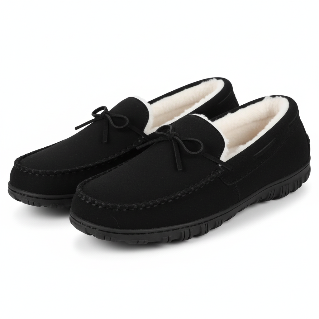 Men Moccasin With Cozy Memory Foam Slippers