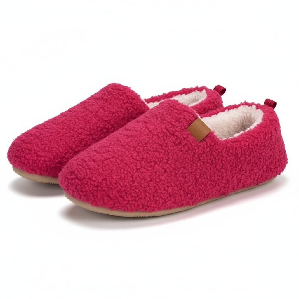 Solid Colored Comfy Plush Style Slippers