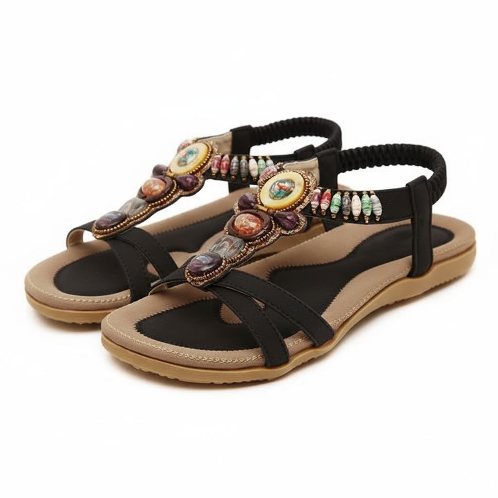 Bohemia Bead Flat Sandals