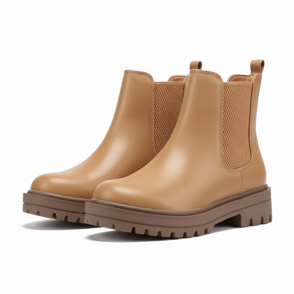 Classic Chelsea Boots With Lug Sole Style