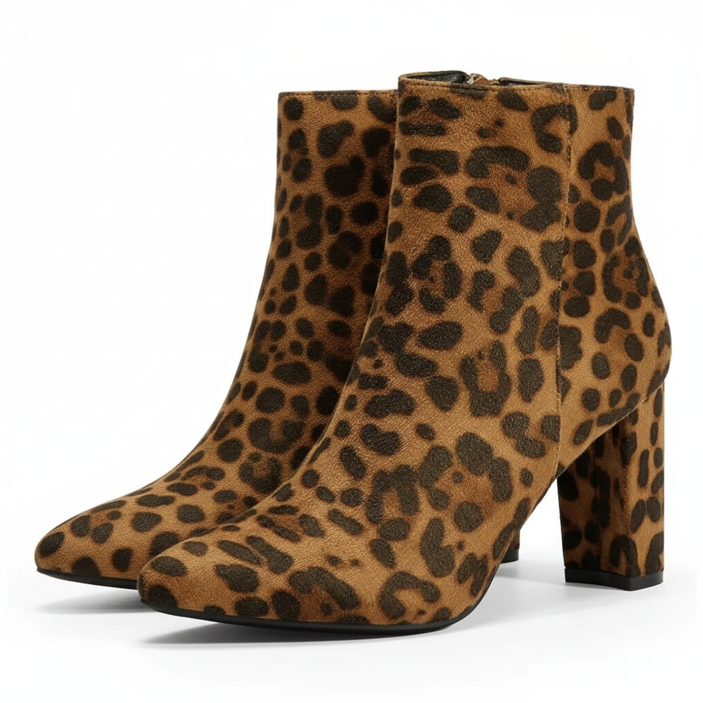 Leopard Pattern Party Ready Pointed Boots