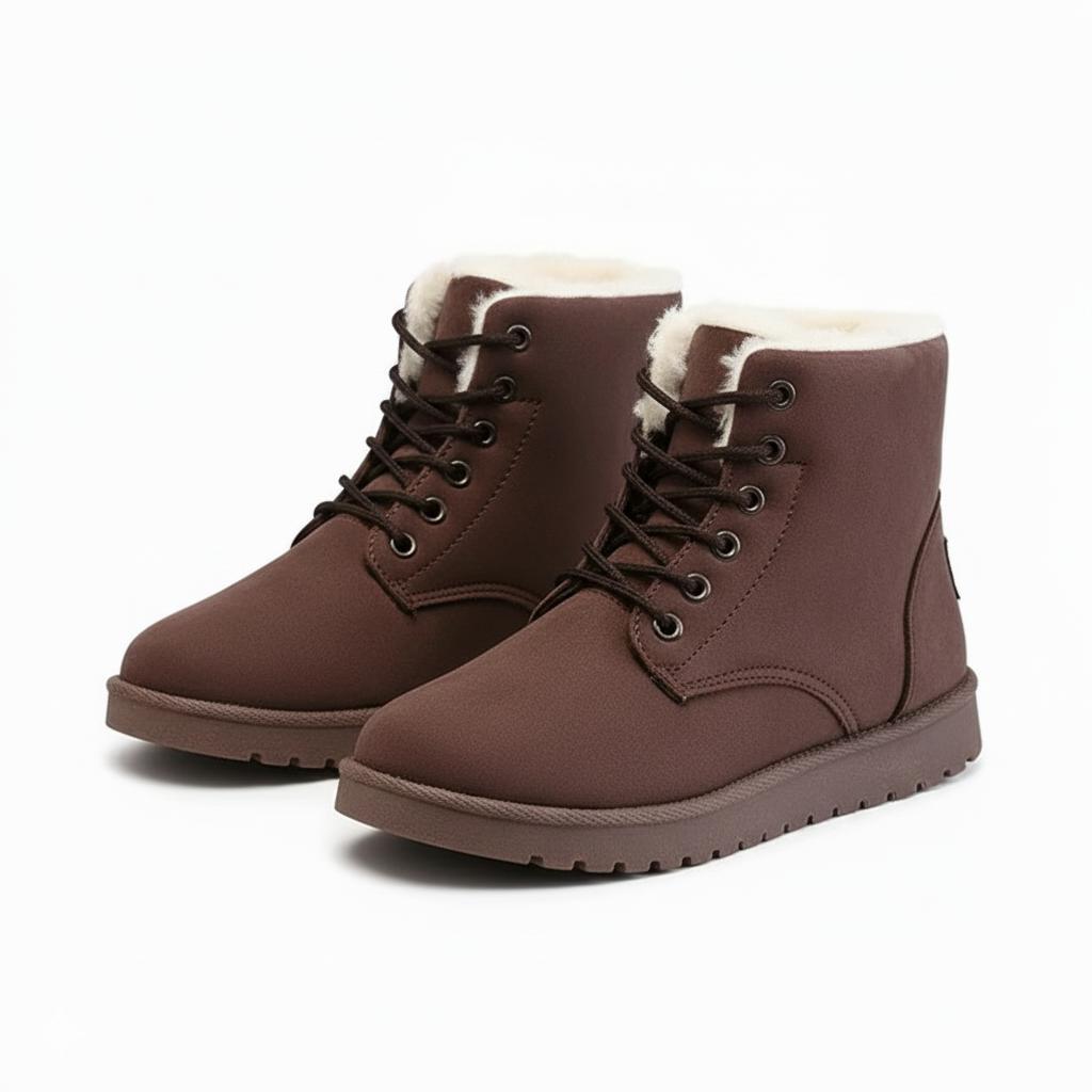 Cozy Winter Lace Up Boots