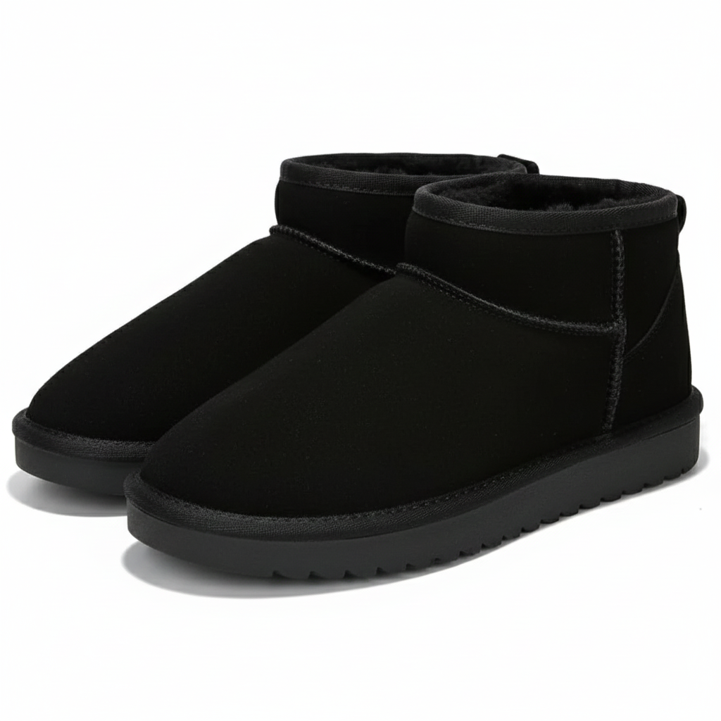 Suede Winter Boots With Cushioned Insole